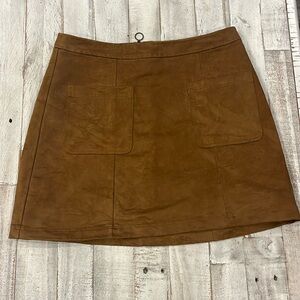 Faux Suede Skirt